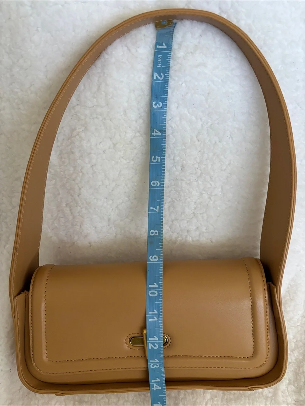 Rachel Zoe Tan Shoulder Bag with Gold Hardware - Picture 6 of 7